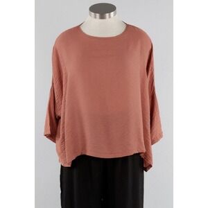 Cut Loose Parachute Oversized Tunic Top Crinkle Dolman‎ Boxy Mauve ONE SIZE